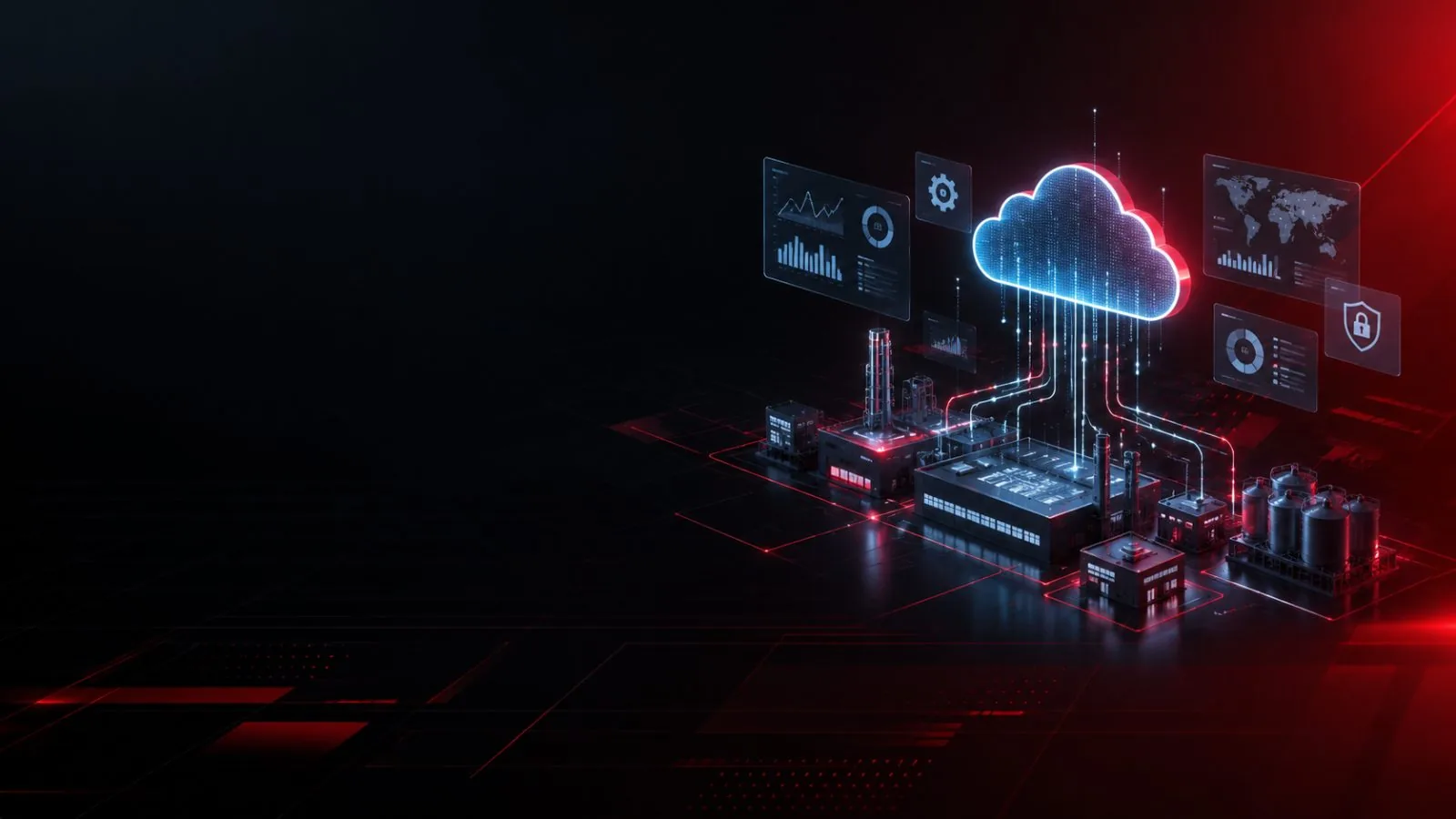 Smart factory production line connected to an IIoT cloud platform