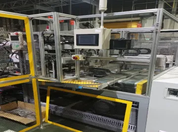 Robotic assembly cell - 3D design and installed machine