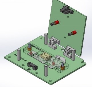 3D CAD model of a custom test fixture