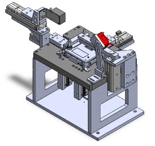 3D CAD model of a custom test fixture