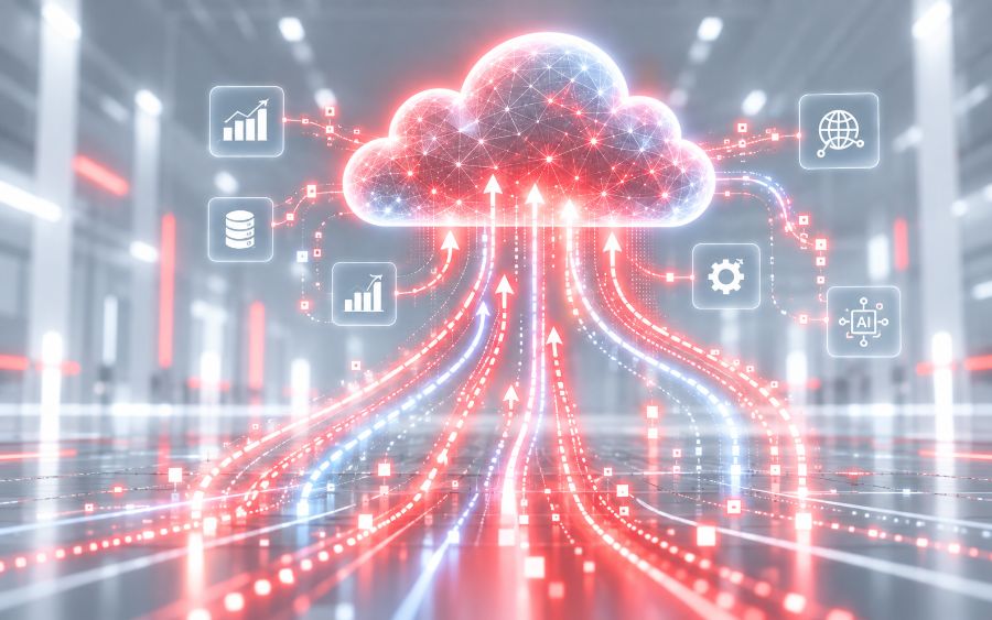 Industrial IIoT cloud platform connecting factory data